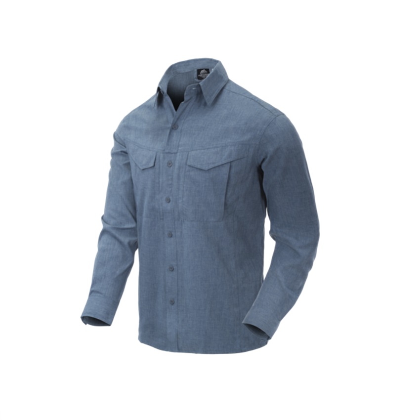 Πουκάμισο Μακρυμάνικο Defender MK2 Gentlemen (Melange Blue) της Helikon-Tex LIK74011 trazeras|LIK74011