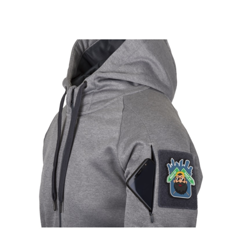 Επιχειρησιακό Hoodie με Φερμουάρ Urban Fullzip (Melange Black / Grey) της Helikon-Tex LIK74105 trazeras|LIK74105