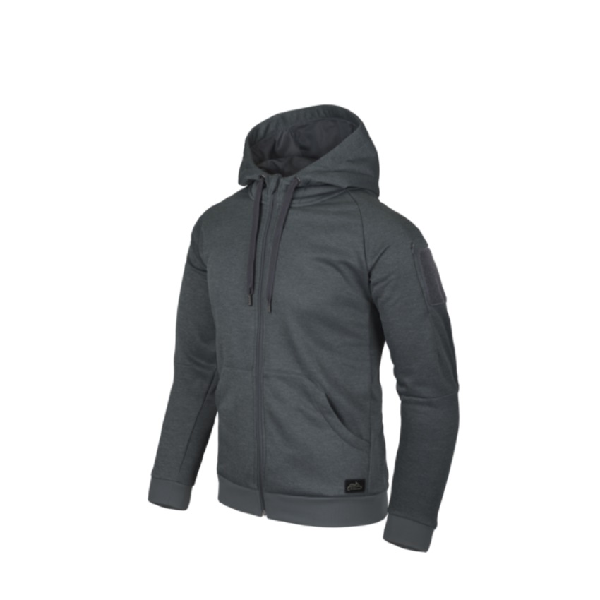 Επιχειρησιακό Hoodie με Φερμουάρ Urban Fullzip (Melange Black / Grey) της Helikon-Tex LIK74105 trazeras|LIK74105