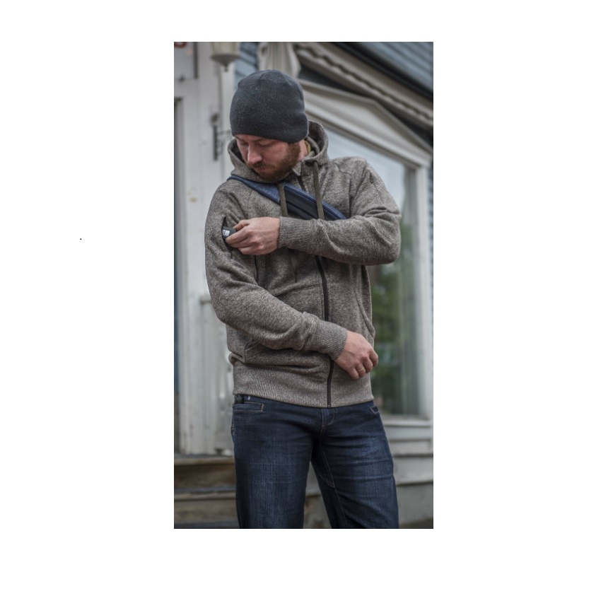 Επιχειρησιακό Hoodie με Φερμουάρ Covert Fullzip (Melange Blue) της Helikon-Tex LIK74130 trazeras|LIK74130
