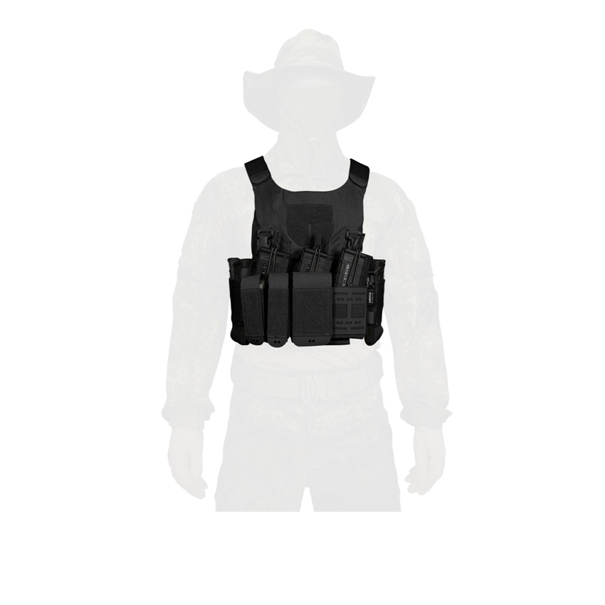 Επιχειρησιακό Γιλέκο Εξάρτηση Defender Combat Kit Plate Carrier 2 Επιλογές (Black) της Frog.Pro SRS74782 trazeras|SRS74782