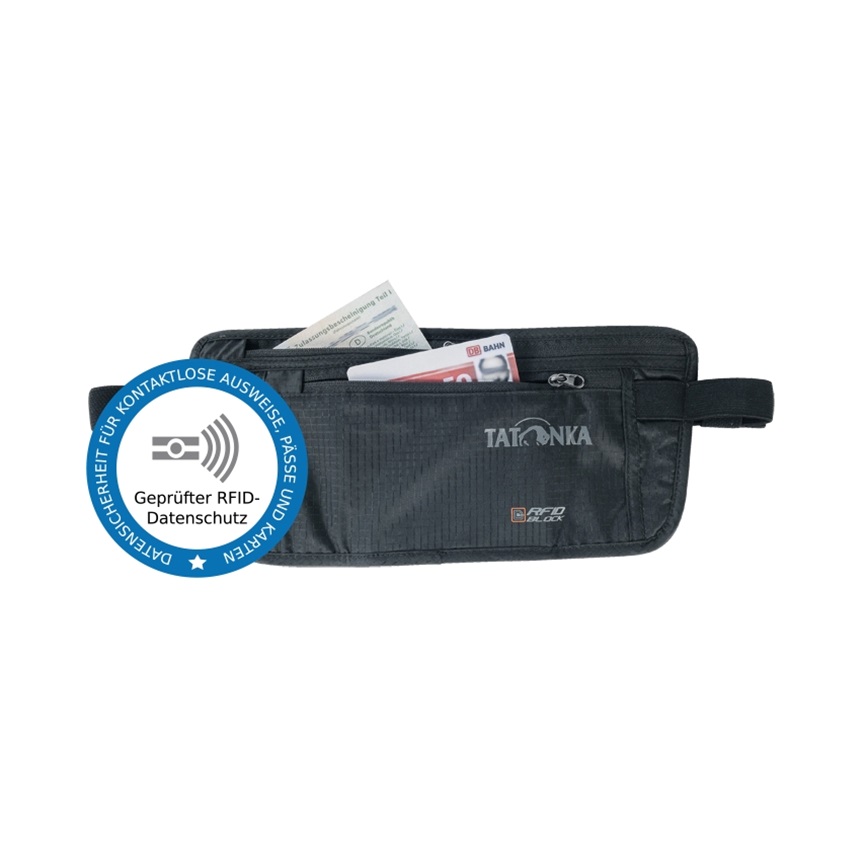 Τσαντάκι Μέσης με Προστασία RFID Moneybelt With Rfid Readout Protection (Black) της Tatonka SRS77007 trazeras|SRS77007