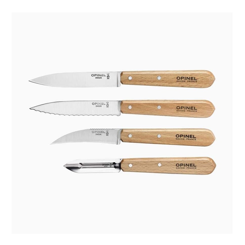 Σετ Μαχαίρια Κουζίνας 4 τμχ. Οξυά Essentiels Natural της Opinel VRA77210 trazeras|VRA77210