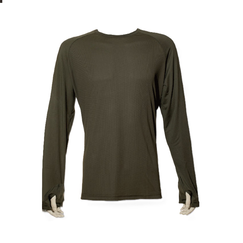 Μακρυμάνικη Τεχνική Ελαστική Μπλούζα Mod.LS01 (Khaki) της Toxotis Active Wear TOX77433 trazeras|TOX77433