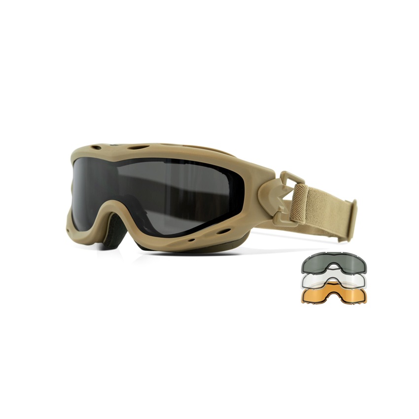 Επιχειρησιακά Γυαλιά Spear Dual Lenses Grey / Clear / Light Rust (Matte Tan) της Wiley X WIL77605 trazeras|WIL77605